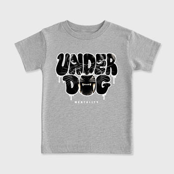 Sneaker match tees – Sneaker Tees To Match Air Jordan 6 Cap and Gown Shoes – Under Dog Mentality Kids T-Shirt Heather Grey 2