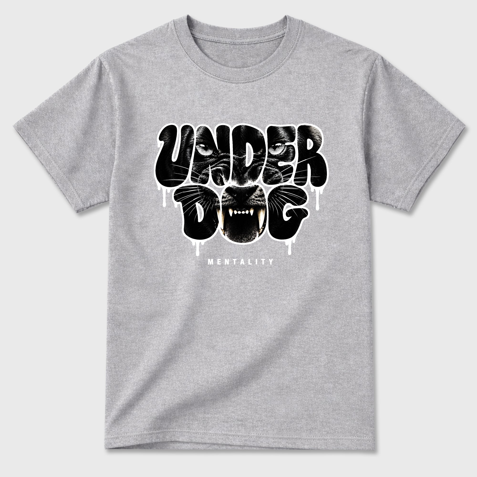 Sneaker match tees – Sneaker Tees To Match Air Jordan 6 Cap and Gown Shoes – Under Dog Mentality Tee Heather Grey 2
