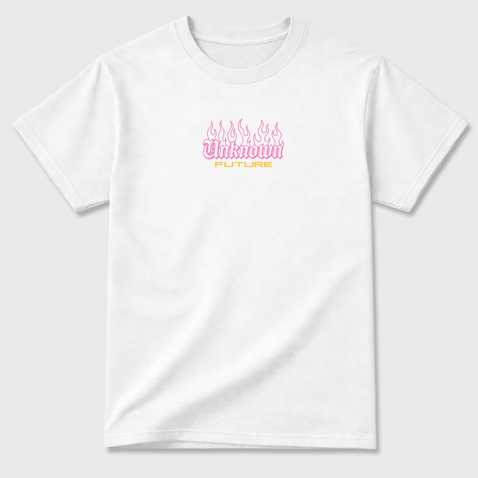 Unknown Future Graphic T-Shirt sneaker match tee designed for the 4s Comic, featuring coordinated color options for a perfect streetwear match. White shirt.