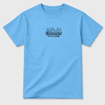 Unknown Future Graphic T-Shirt sneaker match tee designed for the 5s Black Carolina, featuring coordinated color options for a perfect streetwear match. Carolina Blue shirt.