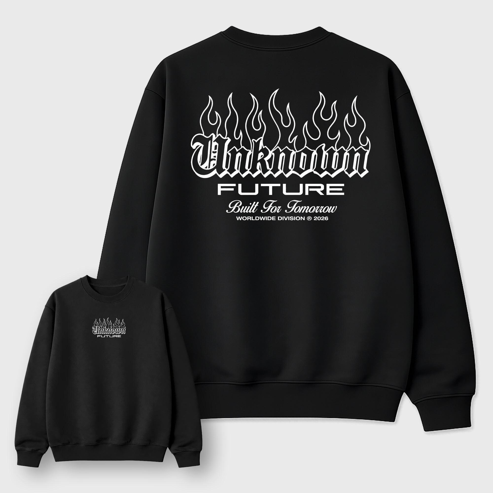Unknown Future Graphic T-Shirt featuring original streetwear artwork designed to match the Air Jordan 8 Chrome. Black Graphic Tee.