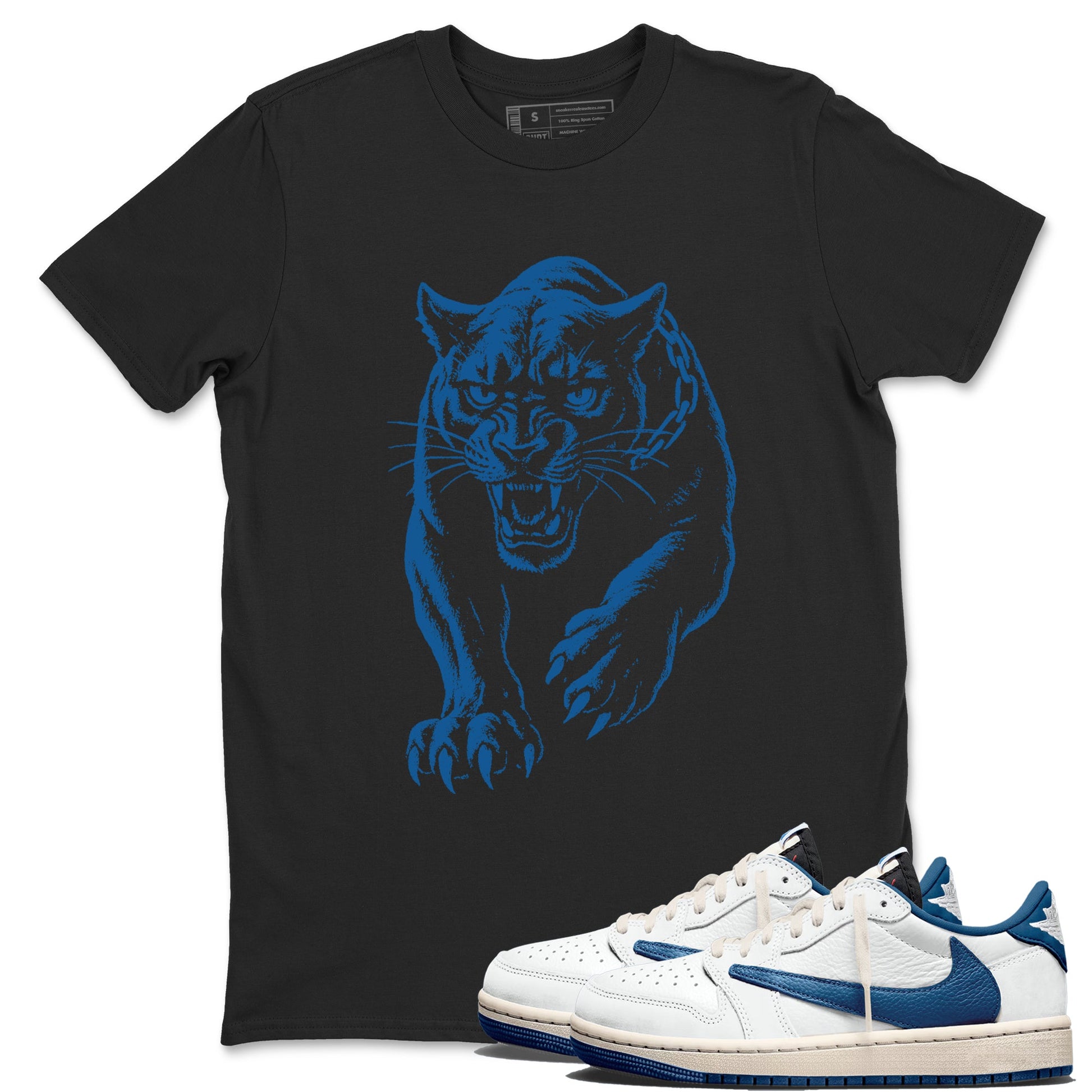 Sneaker match tees – Sneaker Tees To Match Air Jordan 1 x Travis Scott x Fragment Shoes – Unleashed Black Cat Tee Black 1