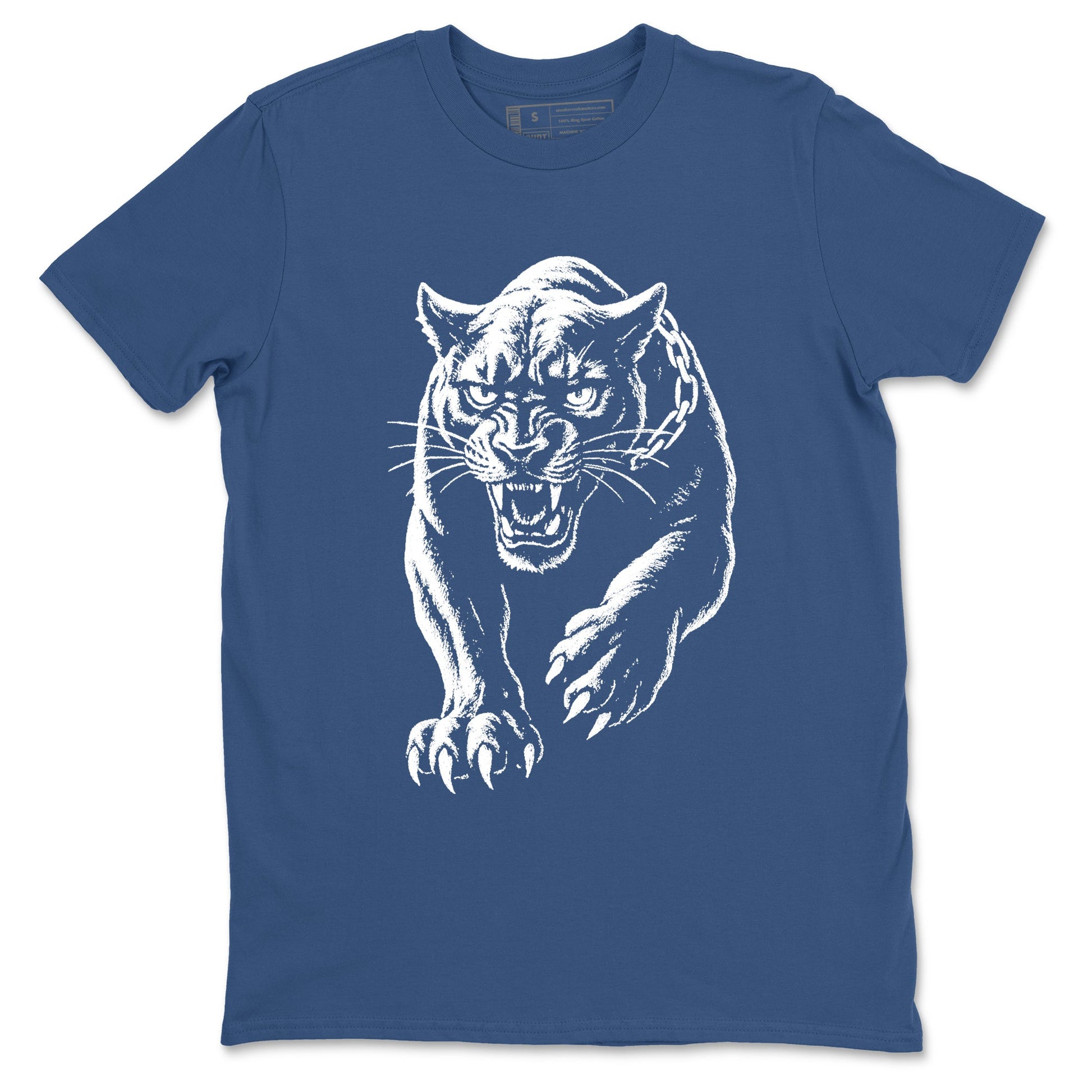 Sneaker match tees – Sneaker Tees To Match Air Jordan 1 x Travis Scott x Fragment Shoes – Unleashed Black Cat Tee Denim Blue 2