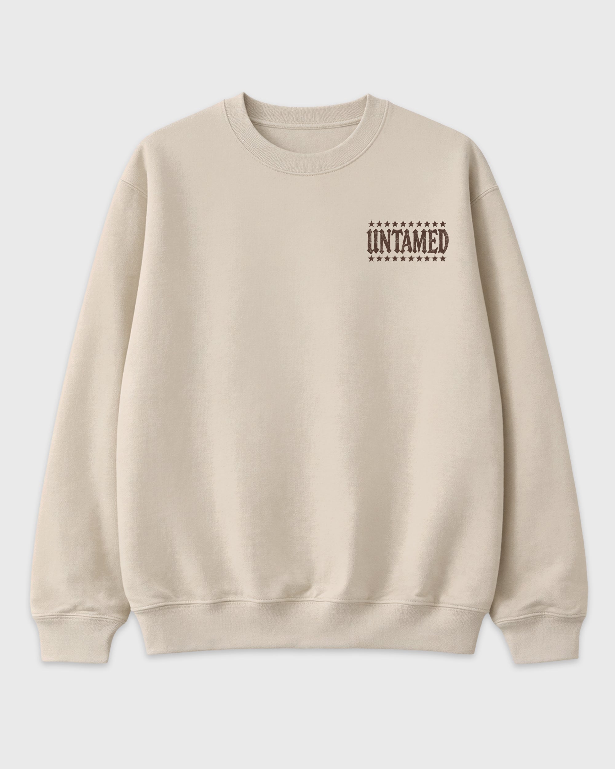 Untamed Natural Graphic Sweatshirt - 3, a graphic streetwear sweatshirt inspired by Air Jordan 12 Fireside sneakers for an easy coordinated sneaker fit.