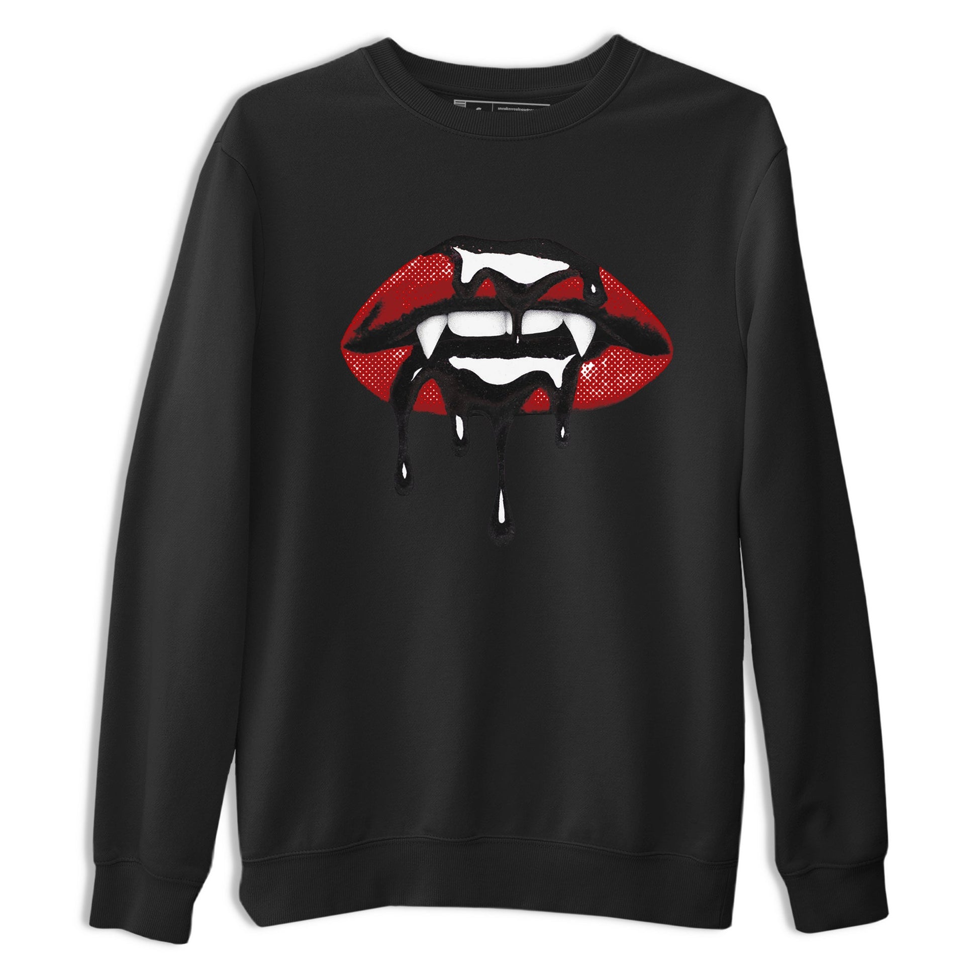 Sneaker match tees – Sneaker Threads To Match Air Foamposite Cough Drop Shoes, Air Foamposite One Black and Varsity Red – Vampire Lips Tee Black 2