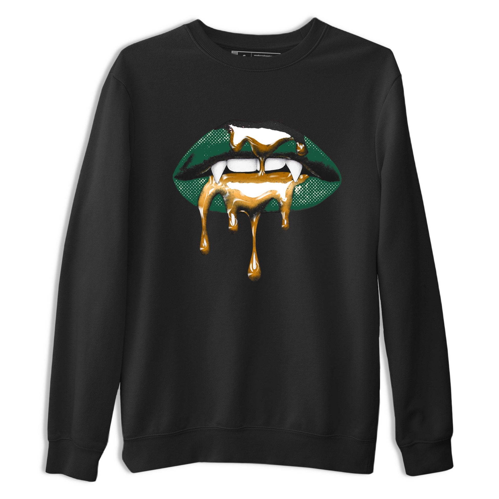 Sneaker Threads – Sneaker Tees To Match Air Jordan 1 Pro Green – Vampire Lips Graphic Tee Black 2. Perfect for Jordan releases 2025 colorways.