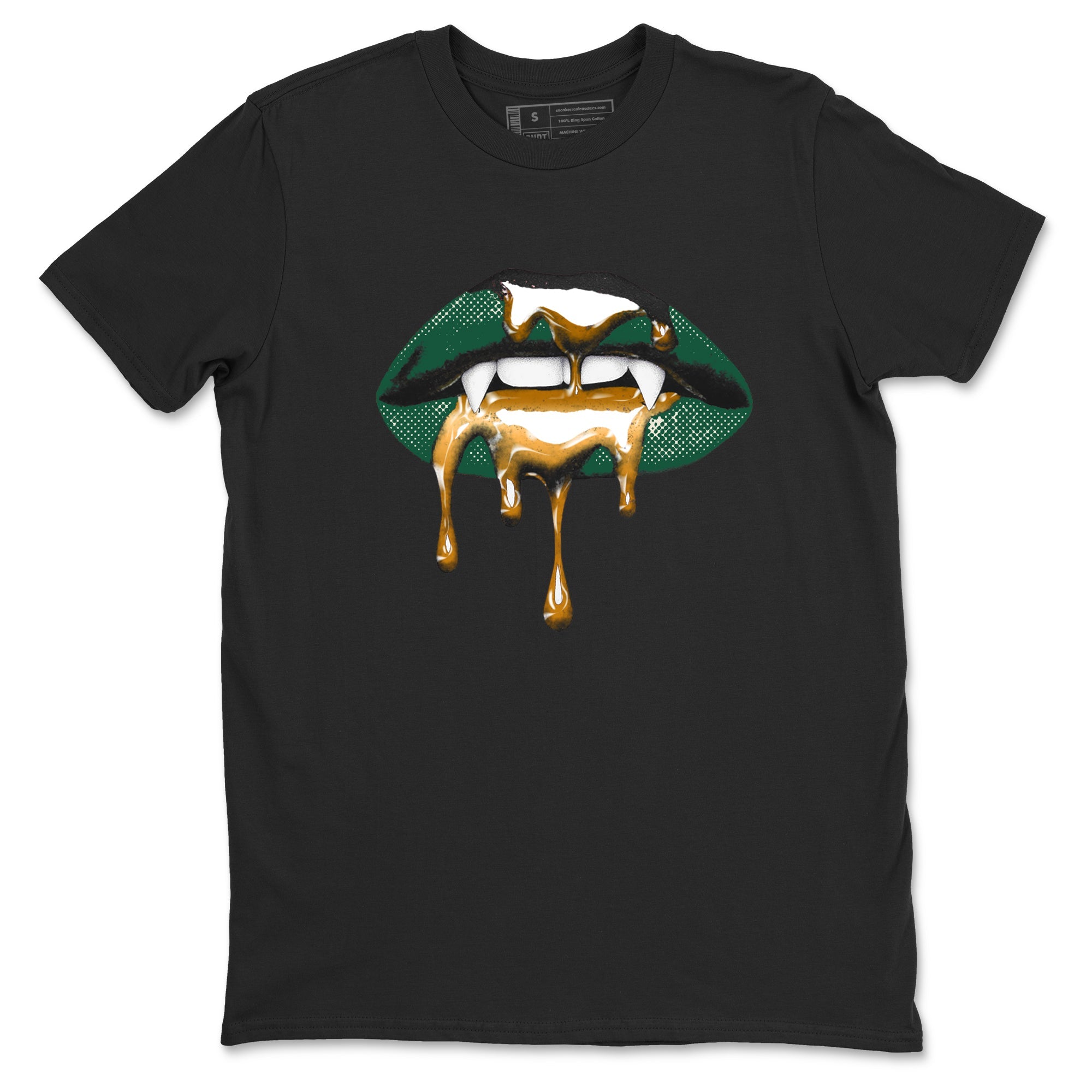 Sneaker Threads – Sneaker Tees To Match Air Jordan 1 Pro Green – Vampire Lips Graphic Tee Black 2. Perfect for Jordan releases 2025 colorways.