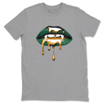 Sneaker Threads – Sneaker Tees To Match Air Jordan 1 Pro Green – Vampire Lips Graphic Tee Heather Grey 2. Perfect for Jordan releases 2025 colorways.