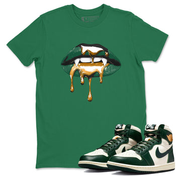 Sneaker Threads – Sneaker Tees To Match Air Jordan 1 Pro Green – Vampire Lips Graphic Tee Kelly Green 1. Perfect for Jordan releases 2025 colorways.