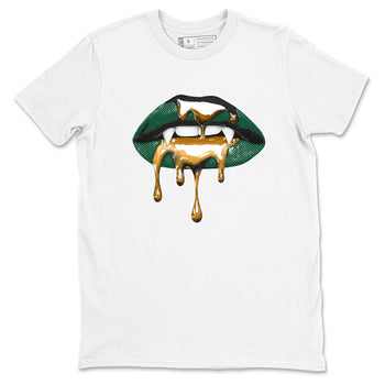 Sneaker Threads – Sneaker Tees To Match Air Jordan 1 Pro Green – Vampire Lips Graphic Tee White 2. Perfect for Jordan releases 2025 colorways.