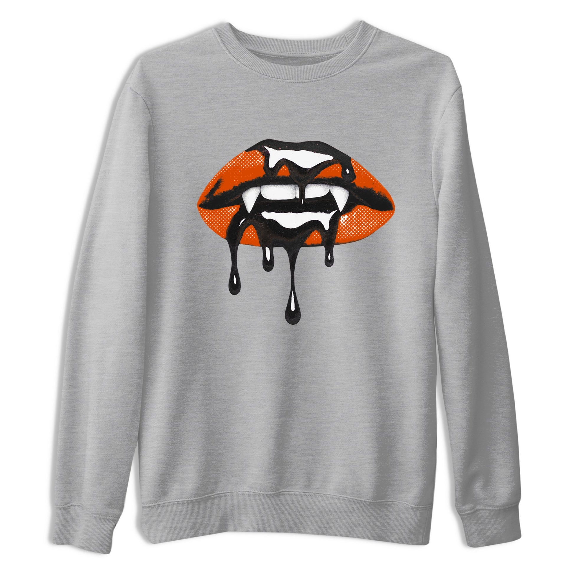 Sneaker match tees – Sneaker Threads To Match Air Jordan 1 Shattered Backboard Shoes – Vampire Lips Tee Heather Grey 2