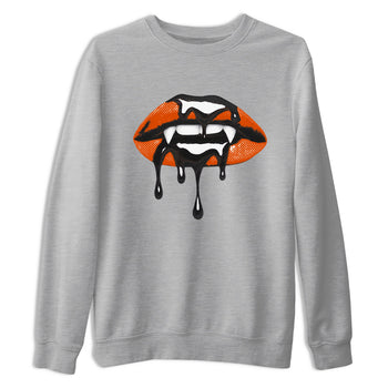 Sneaker match tees – Sneaker Threads To Match Air Jordan 1 Shattered Backboard Shoes – Vampire Lips Tee Heather Grey 2