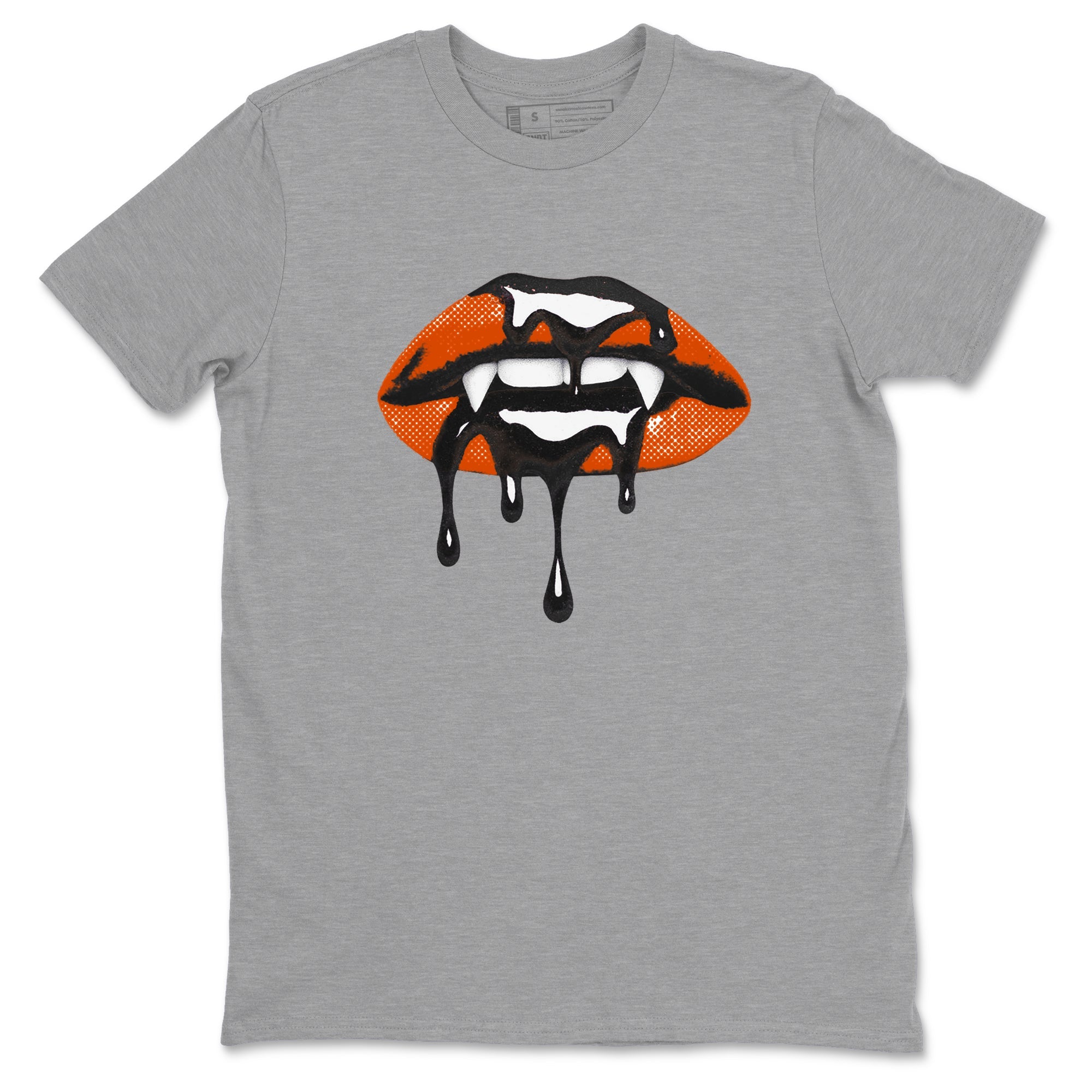 Sneaker match tees – Sneaker Threads To Match Air Jordan 1 Shattered Backboard Shoes – Vampire Lips Tee Heather Grey 2