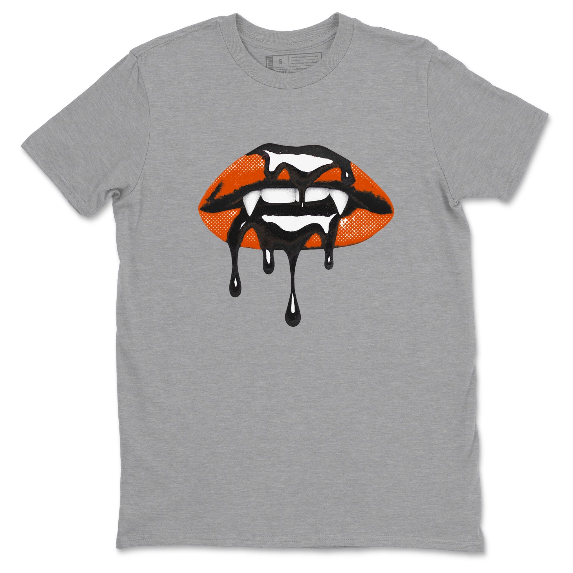 Sneaker match tees – Sneaker Threads To Match Air Jordan 1 Shattered Backboard Shoes – Vampire Lips Tee Heather Grey 2