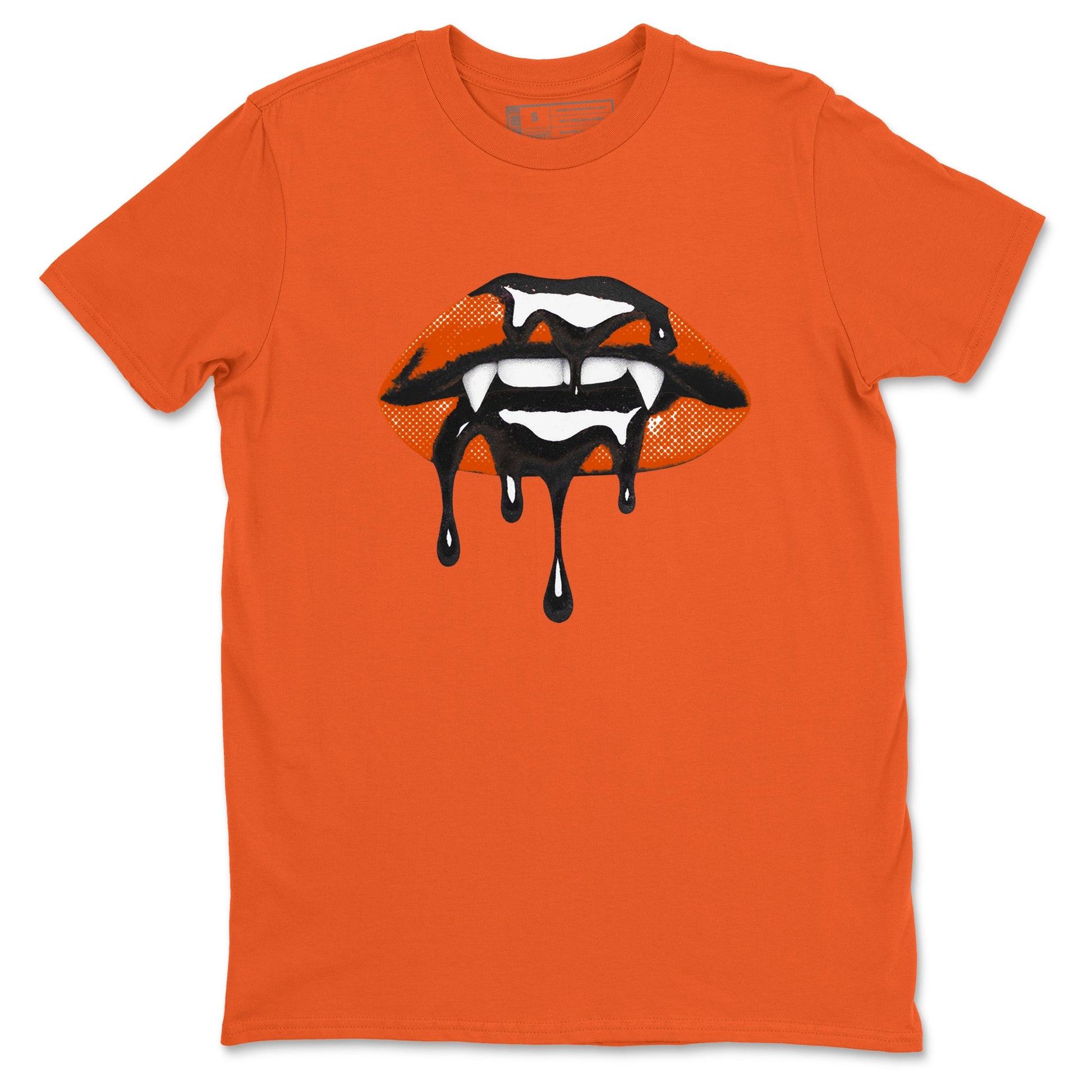 Sneaker match tees – Sneaker Threads To Match Air Jordan 1 Shattered Backboard Shoes – Vampire Lips Tee Orange 2