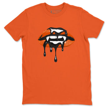 Sneaker match tees – Sneaker Threads To Match Air Jordan 1 Shattered Backboard Shoes – Vampire Lips Tee Orange 2