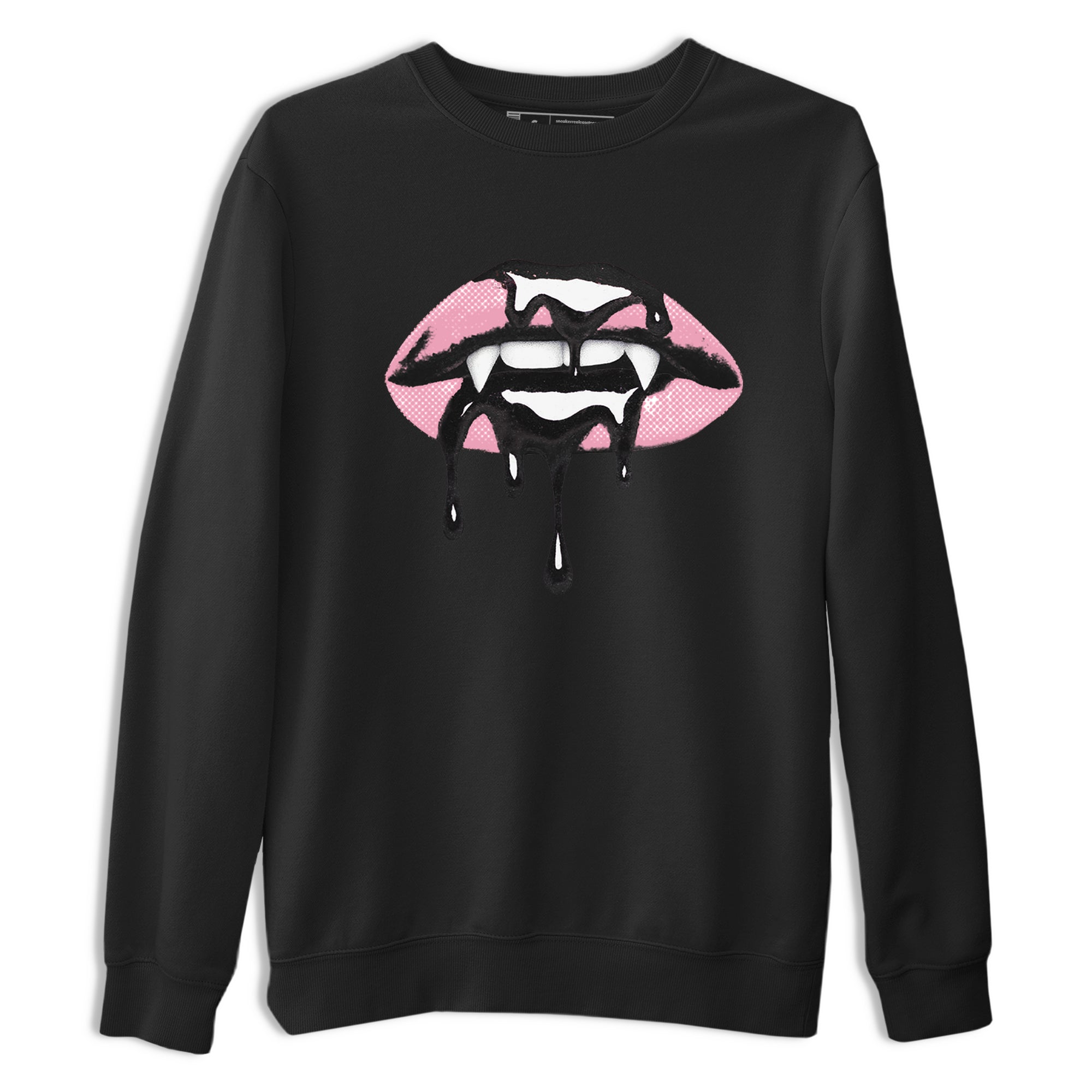 Sneaker match tees – Sneaker Tees To Match Air Jordan 5 Medium Soft Pink Shoes – Vampire Lips Tee Black 2