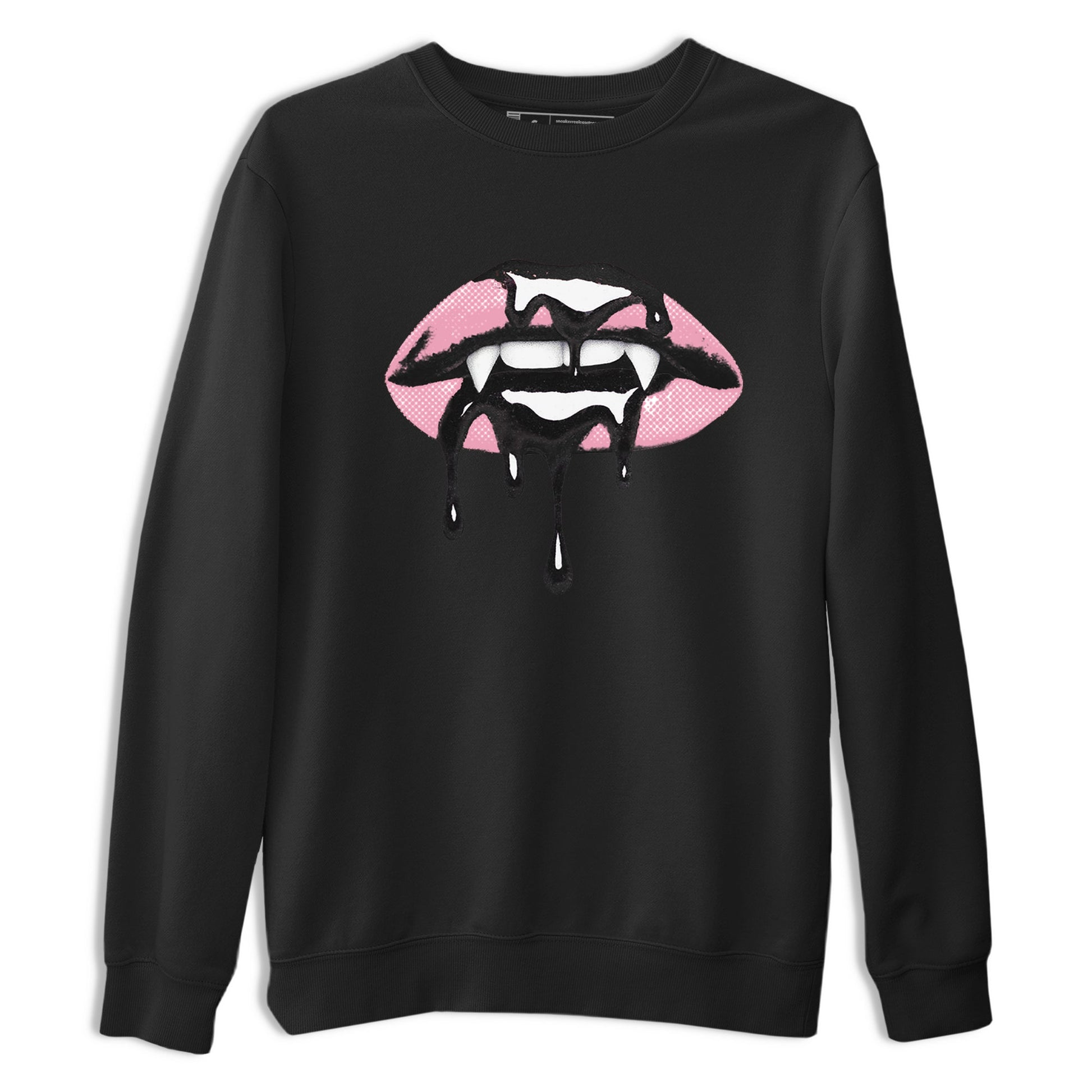 Sneaker match tees – Sneaker Tees To Match Air Jordan 5 Medium Soft Pink Shoes – Vampire Lips Tee Black 2