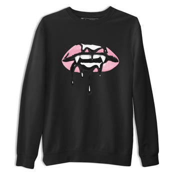 Sneaker match tees – Sneaker Tees To Match Air Jordan 5 Medium Soft Pink Shoes – Vampire Lips Tee Black 2