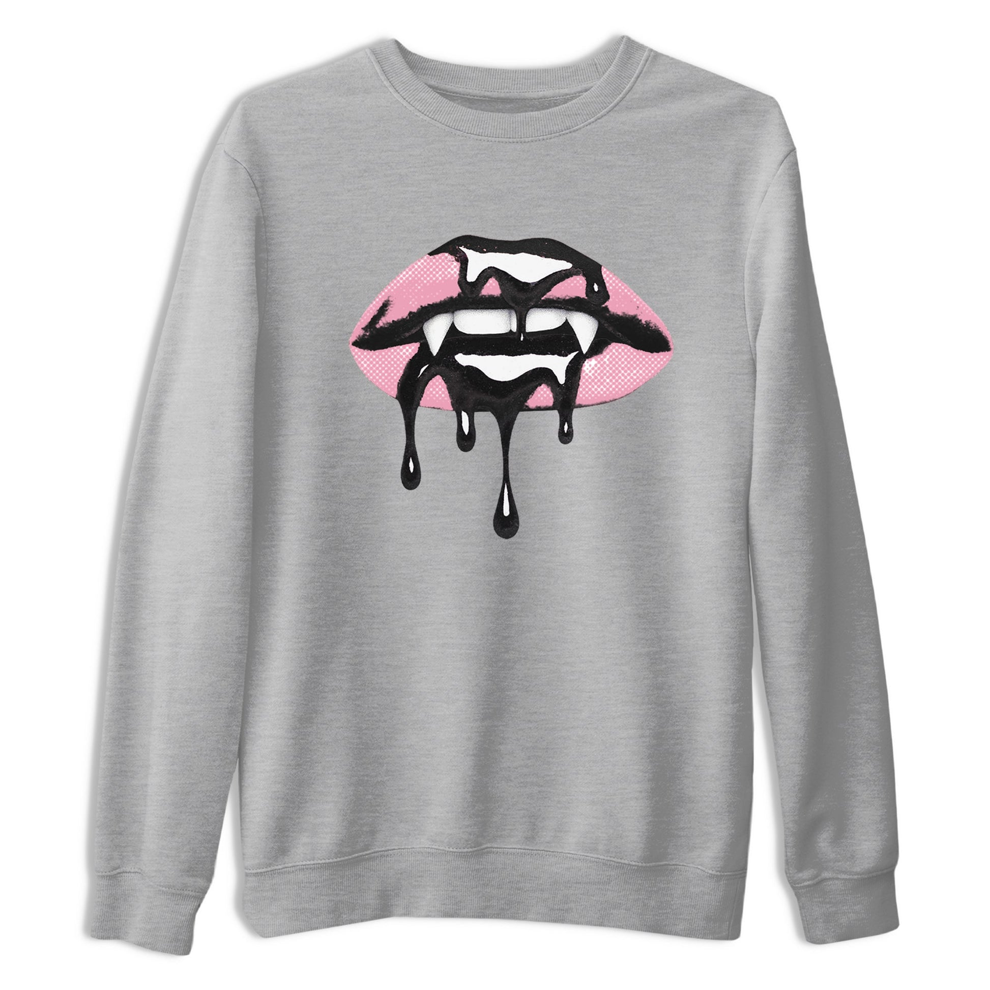 Sneaker match tees – Sneaker Tees To Match Air Jordan 5 Medium Soft Pink Shoes – Vampire Lips Tee Heather Grey 2