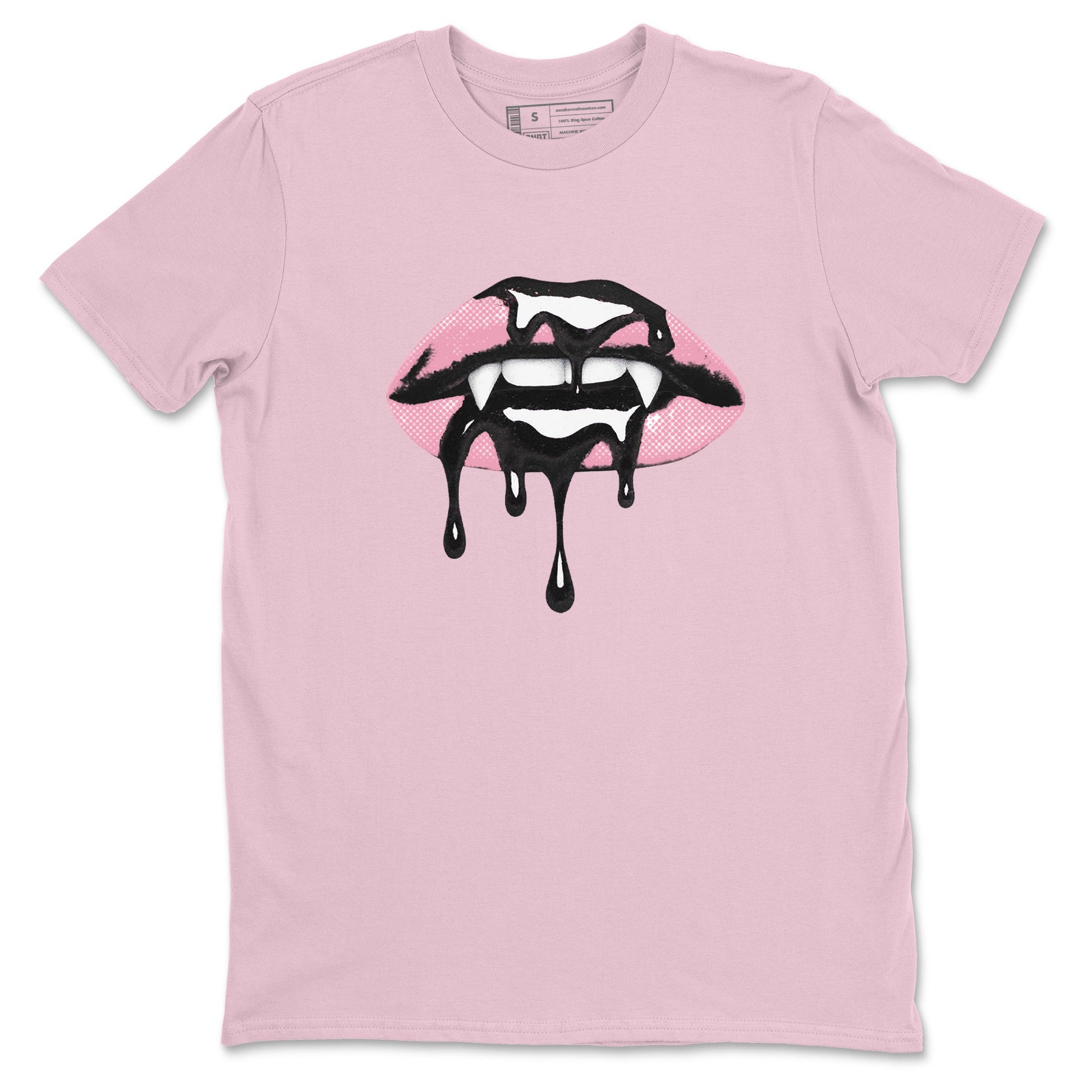 Sneaker match tees – Sneaker Tees To Match Air Jordan 5 Medium Soft Pink Shoes – Vampire Lips Tee Pink 2