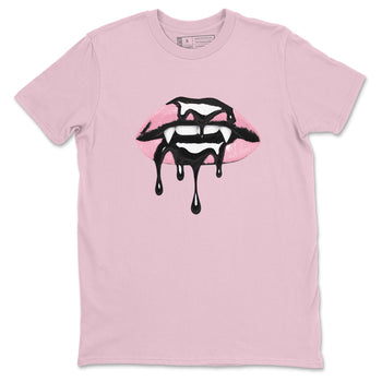 Sneaker match tees – Sneaker Tees To Match Air Jordan 5 Medium Soft Pink Shoes – Vampire Lips Tee Pink 2
