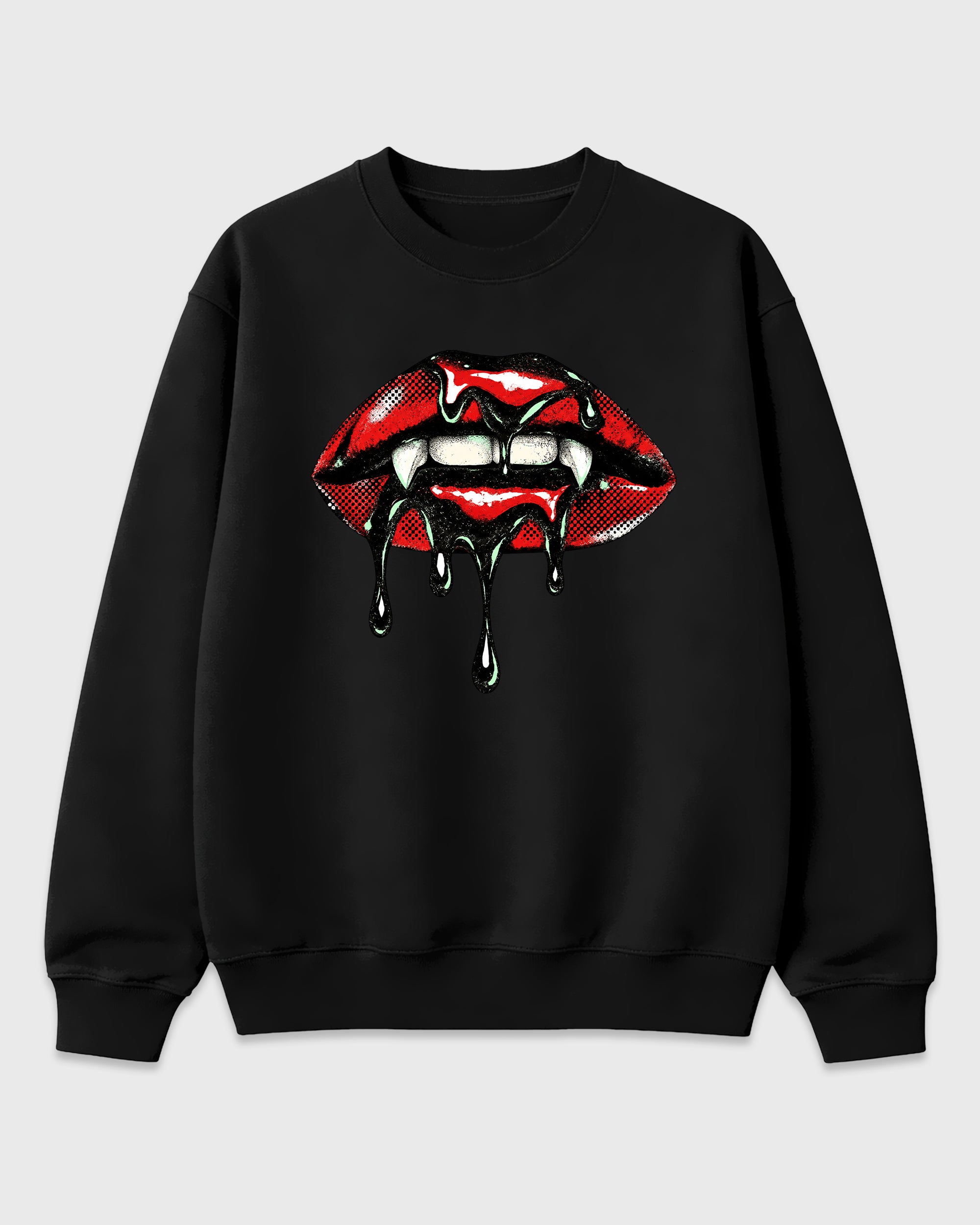 Vampire Lips Graphic T-Shirt featuring original streetwear artwork designed to match the Air Jordan 5 Halloween. Black 2 Graphic Tee.