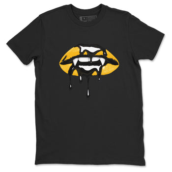 Sneaker match tees – Sneaker Threads To Match Air Jordan 5 Tokyo, Air Jordan 5 Varsity Maize and Wolf Grey Shoes – Vampire Lips Tee Black 2