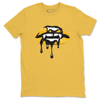Sneaker match tees – Sneaker Threads To Match Air Jordan 5 Tokyo, Air Jordan 5 Varsity Maize and Wolf Grey Shoes – Vampire Lips Tee Daisy 2
