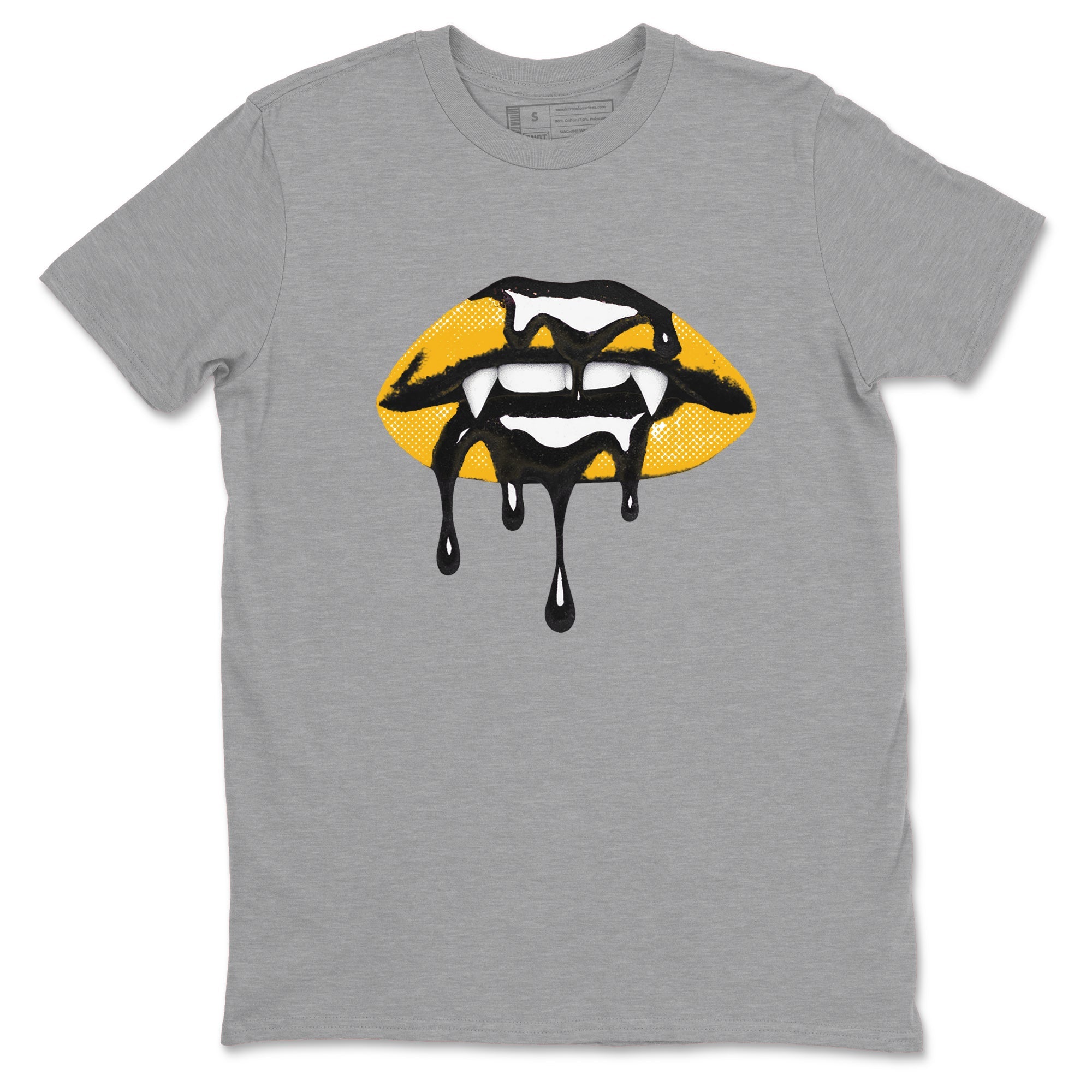 Sneaker match tees – Sneaker Threads To Match Air Jordan 5 Tokyo, Air Jordan 5 Varsity Maize and Wolf Grey Shoes – Vampire Lips Tee Heather Grey 2