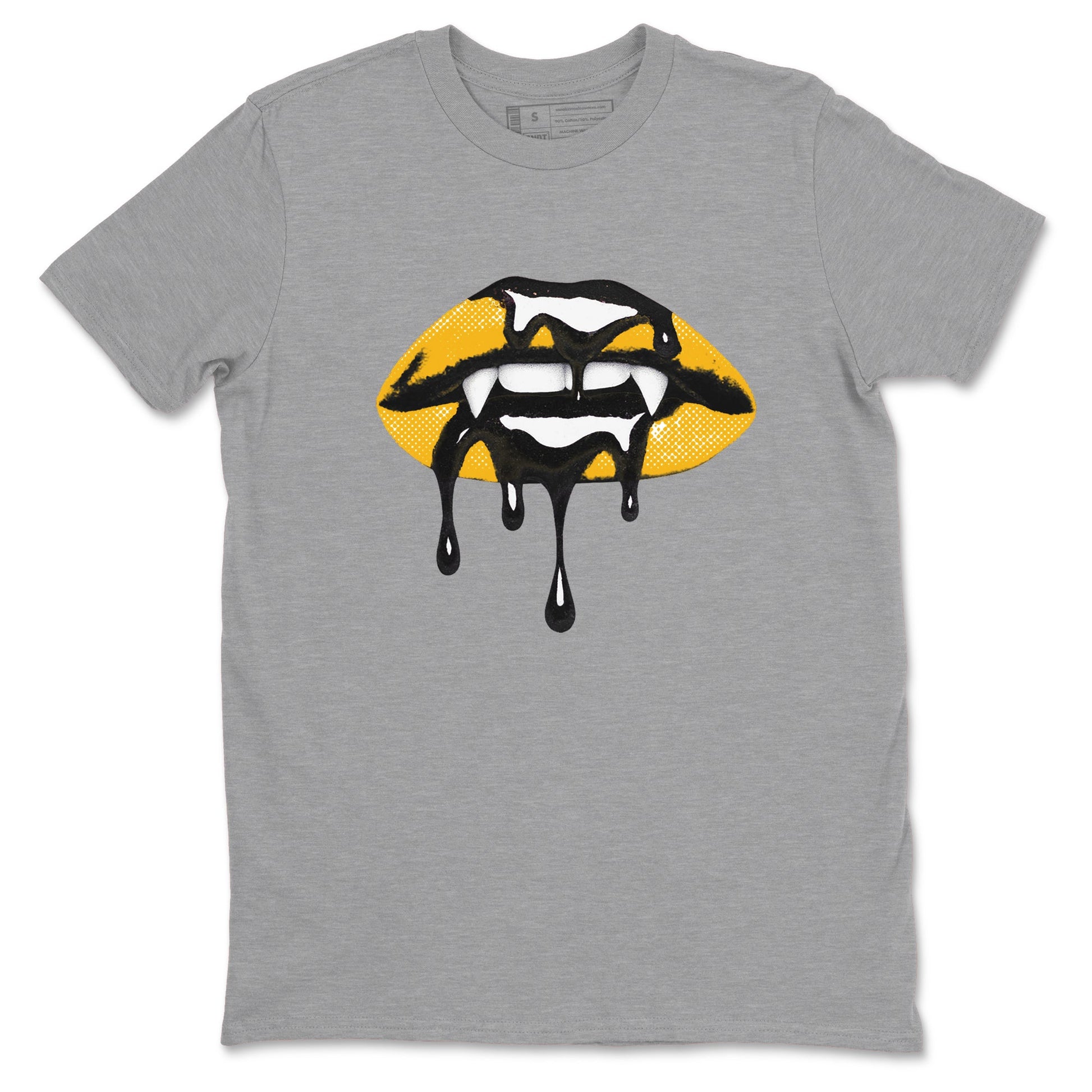 Sneaker match tees – Sneaker Threads To Match Air Jordan 5 Tokyo, Air Jordan 5 Varsity Maize and Wolf Grey Shoes – Vampire Lips Tee Heather Grey 2