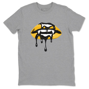 Sneaker match tees – Sneaker Threads To Match Air Jordan 5 Tokyo, Air Jordan 5 Varsity Maize and Wolf Grey Shoes – Vampire Lips Tee Heather Grey 2