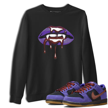 Sneaker match tees – Sneaker Threads To Match Dunk Low Persian Violet Shoes – Vampire Lips Tee Black 1