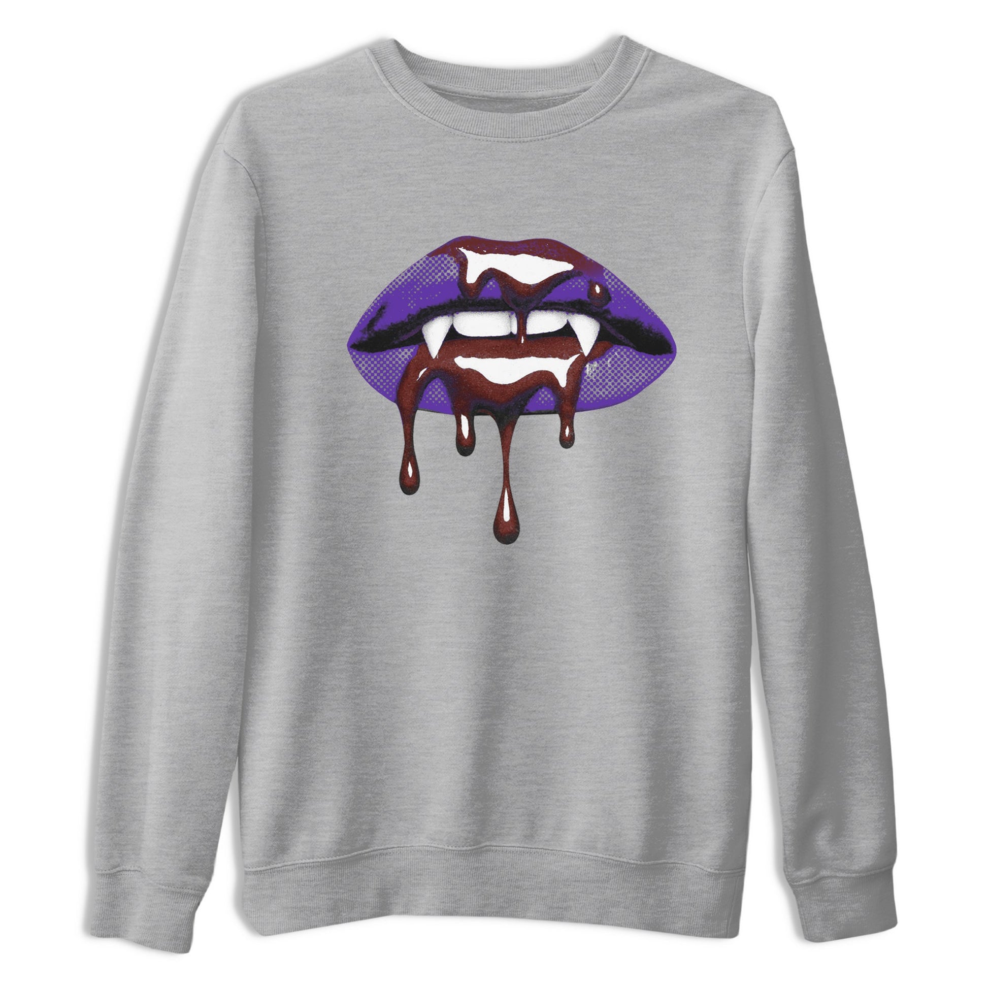 Sneaker match tees – Sneaker Threads To Match Dunk Low Persian Violet Shoes – Vampire Lips Tee Heather Grey 2