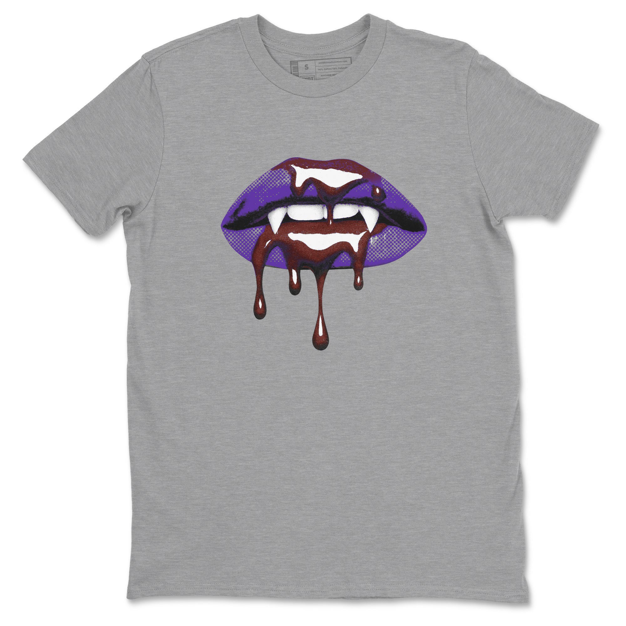 Sneaker match tees – Sneaker Threads To Match Dunk Low Persian Violet Shoes – Vampire Lips Tee Heather Grey 2