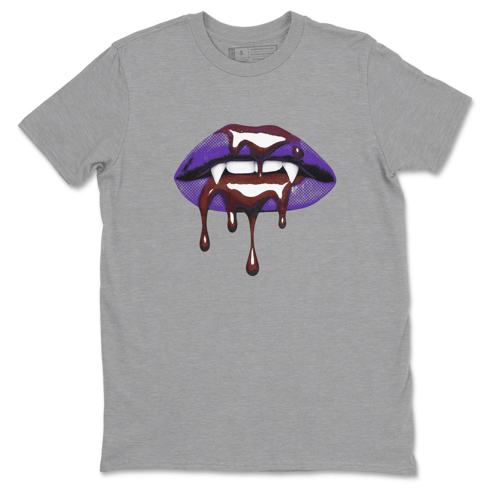 Sneaker match tees – Sneaker Threads To Match Dunk Low Persian Violet Shoes – Vampire Lips Tee Heather Grey 2