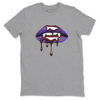 Sneaker match tees – Sneaker Threads To Match Dunk Low Persian Violet Shoes – Vampire Lips Tee Heather Grey 2