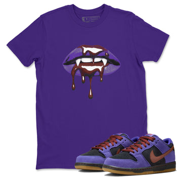 Sneaker match tees – Sneaker Threads To Match Dunk Low Persian Violet Shoes – Vampire Lips Tee Purple 1
