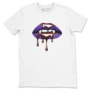 Sneaker match tees – Sneaker Threads To Match Dunk Low Persian Violet Shoes – Vampire Lips Tee White 2