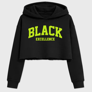 Sneaker match tees – Sneaker Tees To Match Air Foamposite Pro Black Shoes – Varsity Black Excellence Crop T-Shirt Black 2