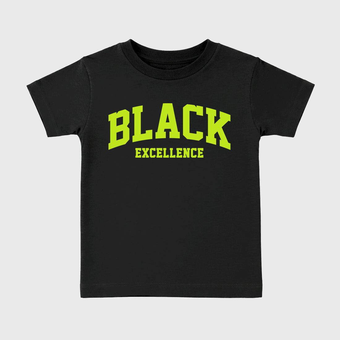 Sneaker match tees – Sneaker Tees To Match Air Foamposite Pro Black Shoes – Varsity Black Excellence Kids T-Shirt Black 2