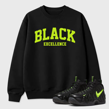 Sneaker match tees – Sneaker Tees To Match Air Foamposite Pro Black Shoes – Varsity Black Excellence Tee Black 1