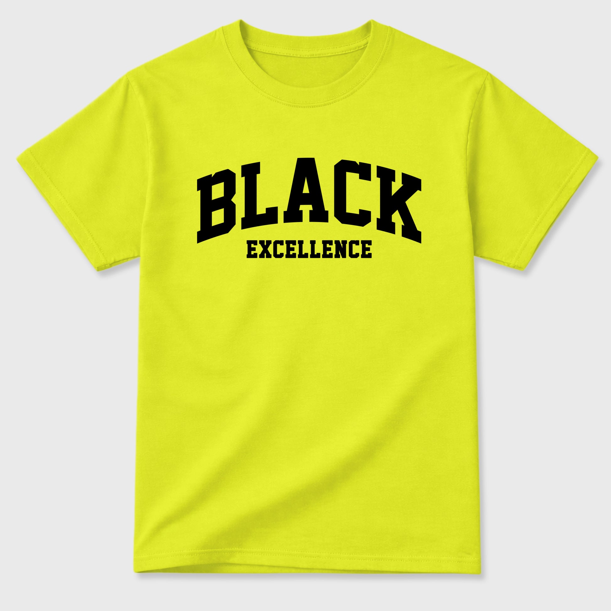 Sneaker match tees – Sneaker Tees To Match Air Foamposite Pro Black Shoes – Varsity Black Excellence Tee Safety Green 2