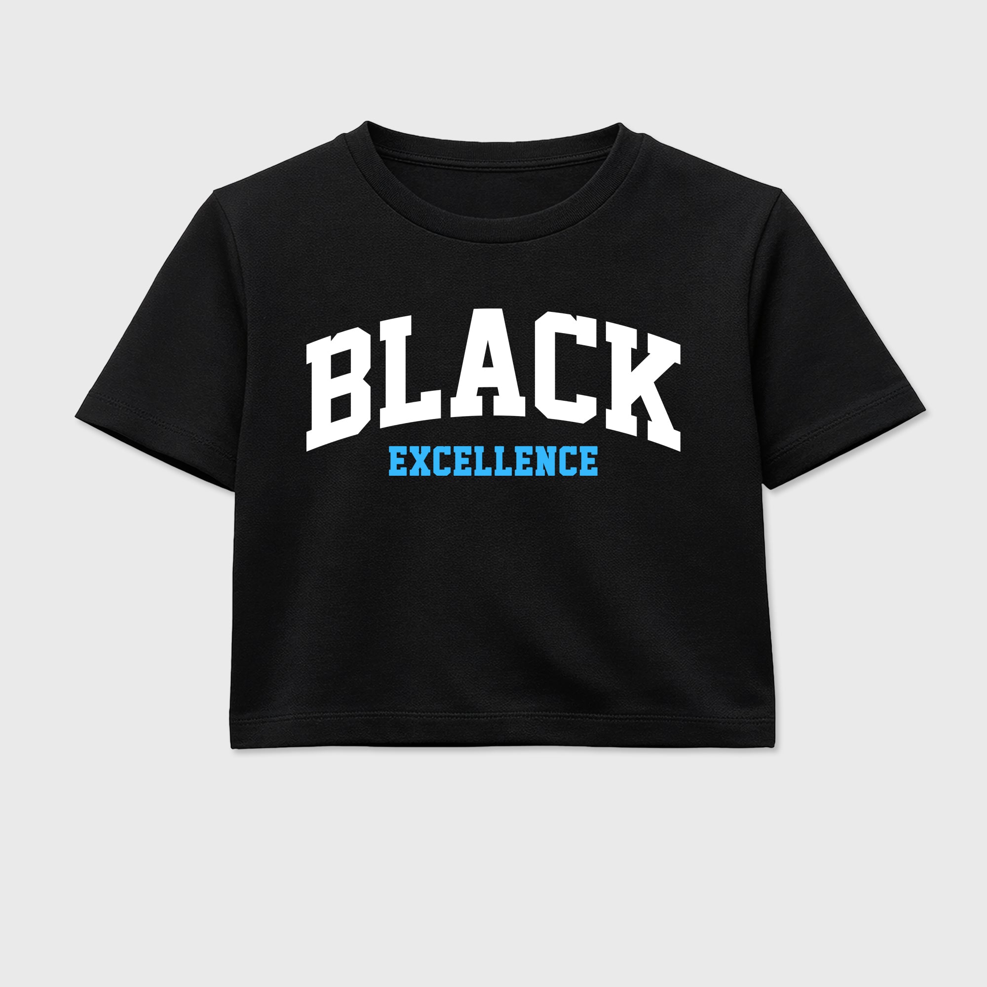 Best Sneakerfit Graphic Tee. Graphic Outfits. Sneaker Tees To Match Air Foamposite Pro University Blue Sneakers – Varsity Black Excellence Crop T-Shirt Black 2