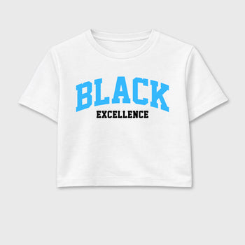 Best Sneakerfit Graphic Tee. Graphic Outfits. Sneaker Tees To Match Air Foamposite Pro University Blue Sneakers – Varsity Black Excellence Crop T-Shirt White 2