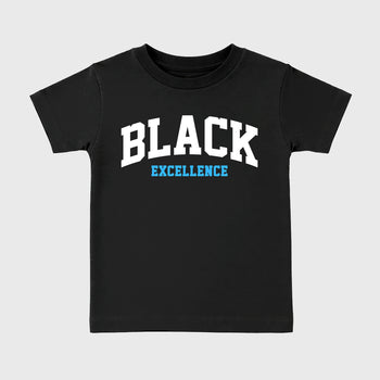 Best Sneakerfit Graphic Tee. Graphic Outfits. Sneaker Tees To Match Air Foamposite Pro University Blue Sneakers – Varsity Black Excellence Kids T-Shirt Black 2
