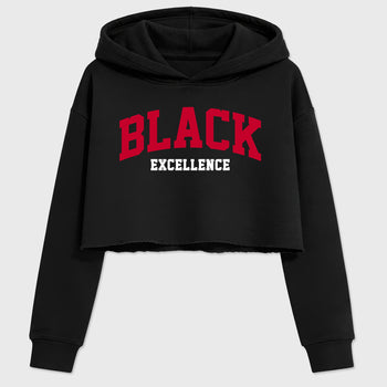 Sneaker match tees – Sneaker Tees To Match Air Jordan 1 Banned Shoes – Varsity Black Excellence Crop T-Shirt Black 2
