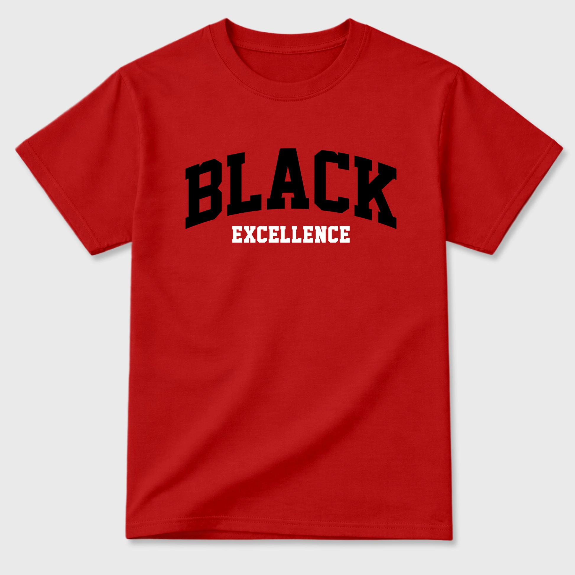 Sneaker match tees – Sneaker Tees To Match Air Jordan 1 Banned Shoes – Varsity Black Excellence Tee Red 2