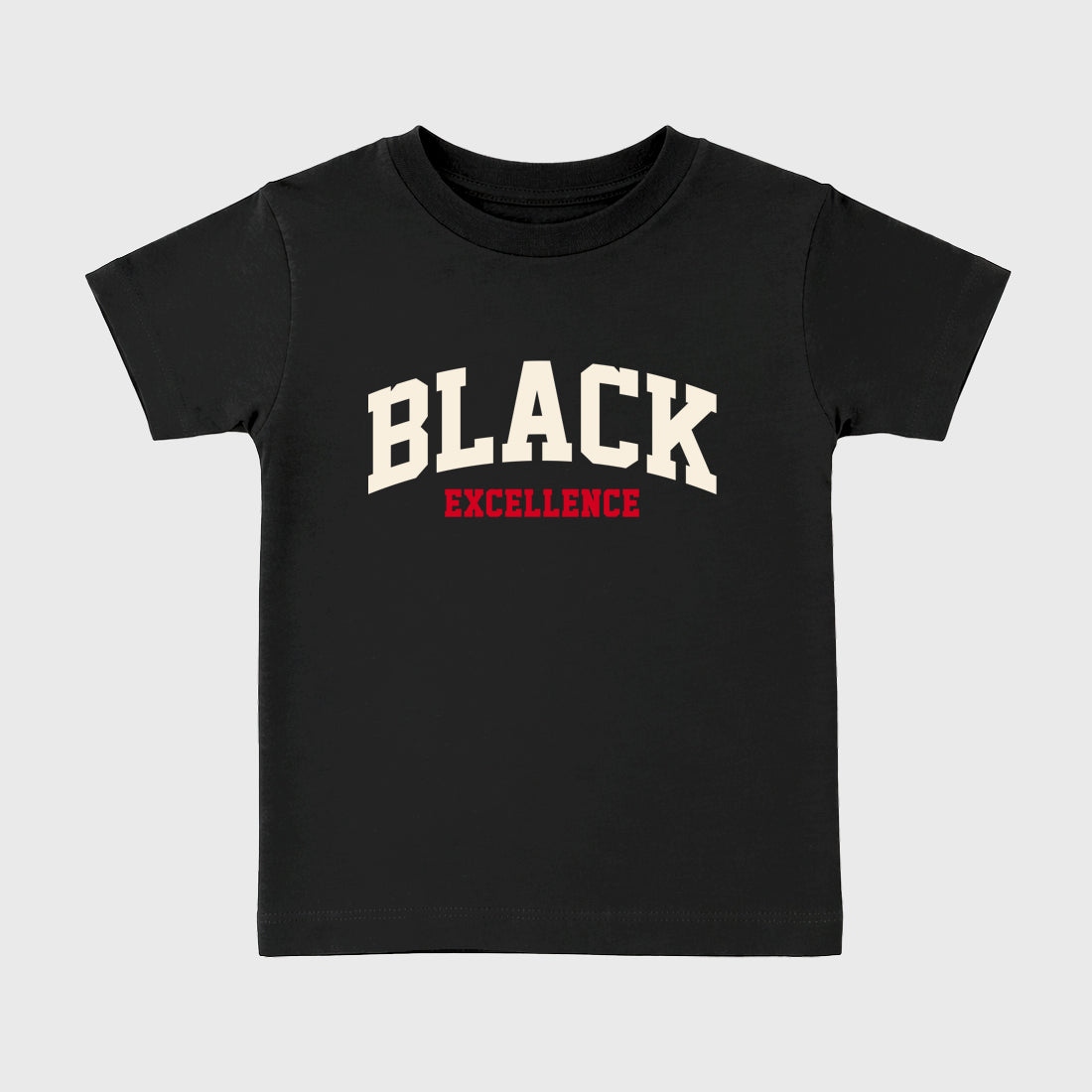 Sneaker match tees – Sneaker Tees To Match Air Jordan 1 Flight Club Shoes – Varsity Black Excellence Kids T-Shirt Black 2