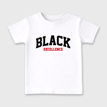 Sneaker match tees – Sneaker Tees To Match Air Jordan 1 Flight Club Shoes – Varsity Black Excellence Kids T-Shirt White 2